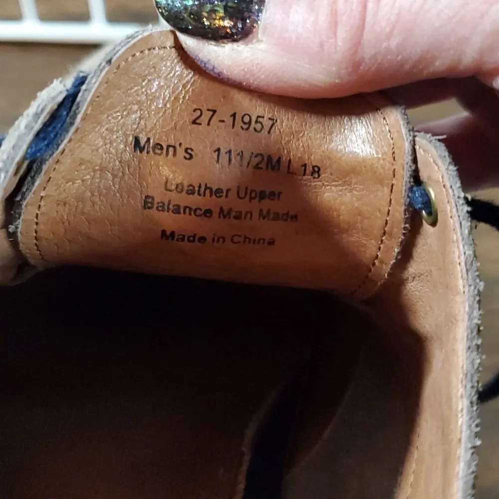 J &‎ M 1850 Pearce 27-1957 Gray & Blue Suede Wingtip Brogues Oxfords Size 11½